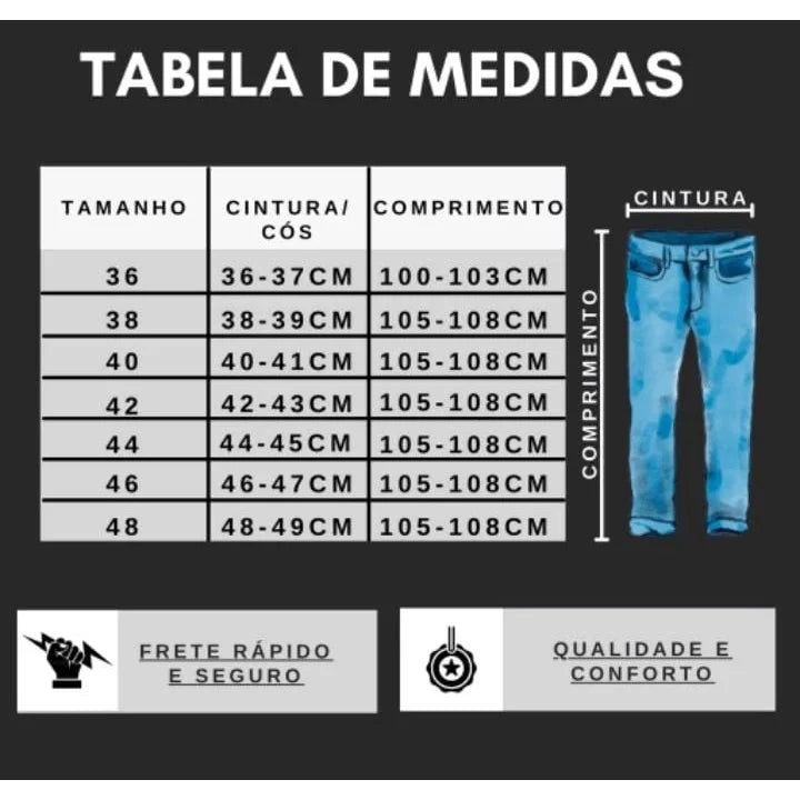 Calça Jeans Masculina Slim Original Skinny