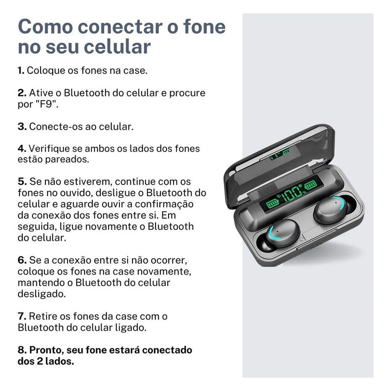 Fone De Ouvido Bluetooth F9-5