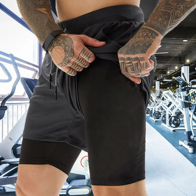 Shorts Air Effect Para Treino 2 em 1 Anti-Roubo